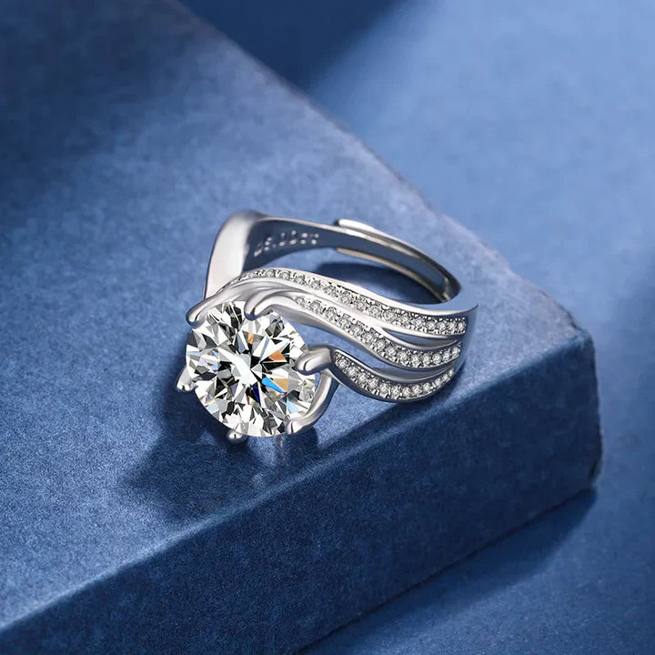 Anillo De Cristales Elegante Ajustable
