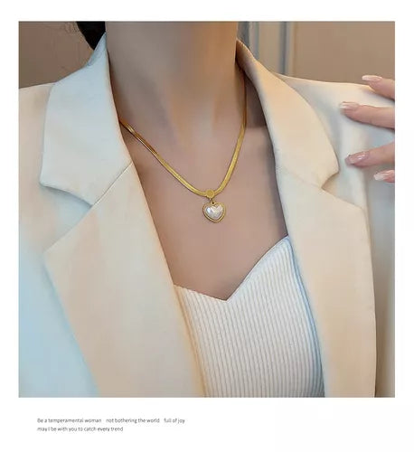 Collar Perla Corazon