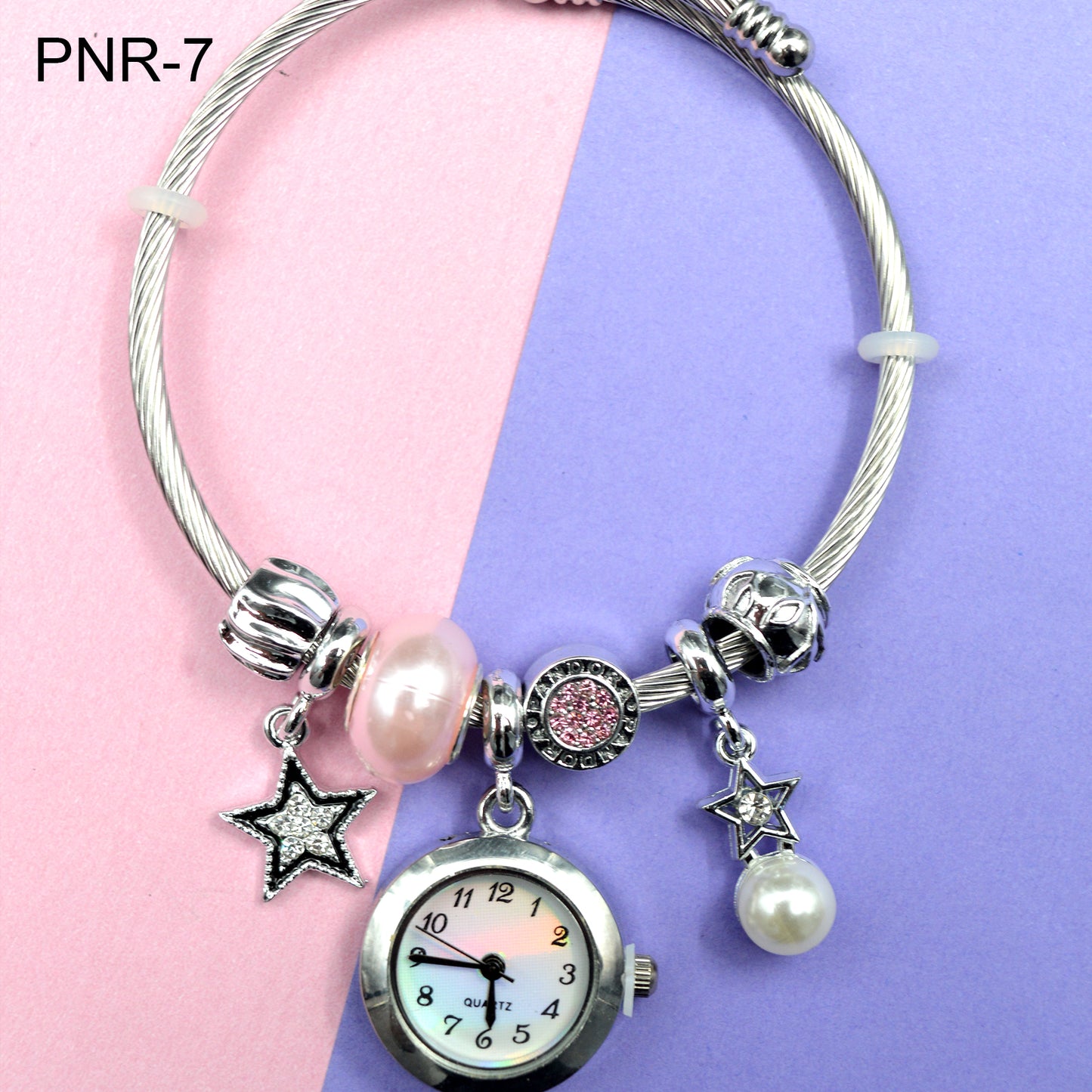 Reloj Pulsera Estilo Pandora Plata