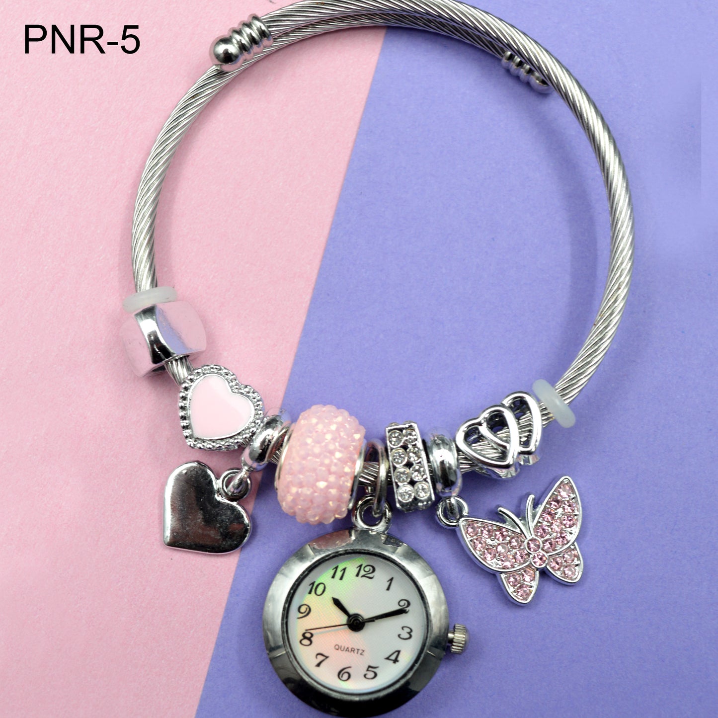 Reloj Pulsera Estilo Pandora Plata