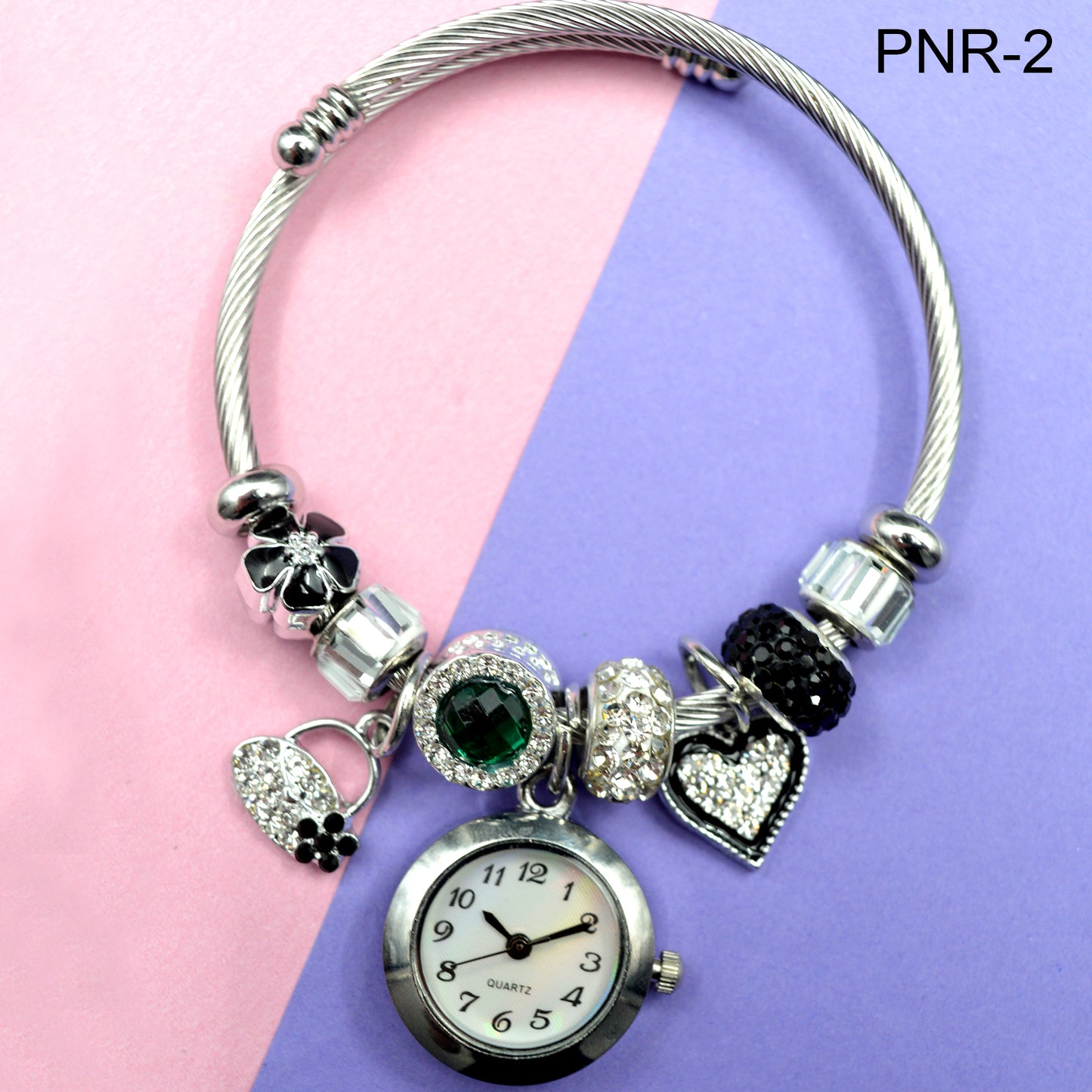 Reloj Pulsera Estilo Pandora Plata