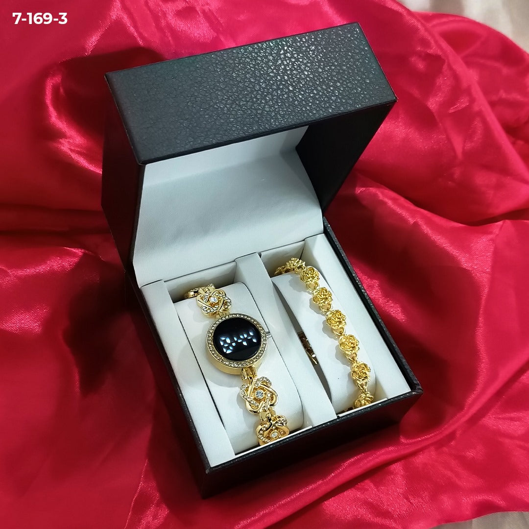 Reloj LUXUR Dorado + Pulsera
