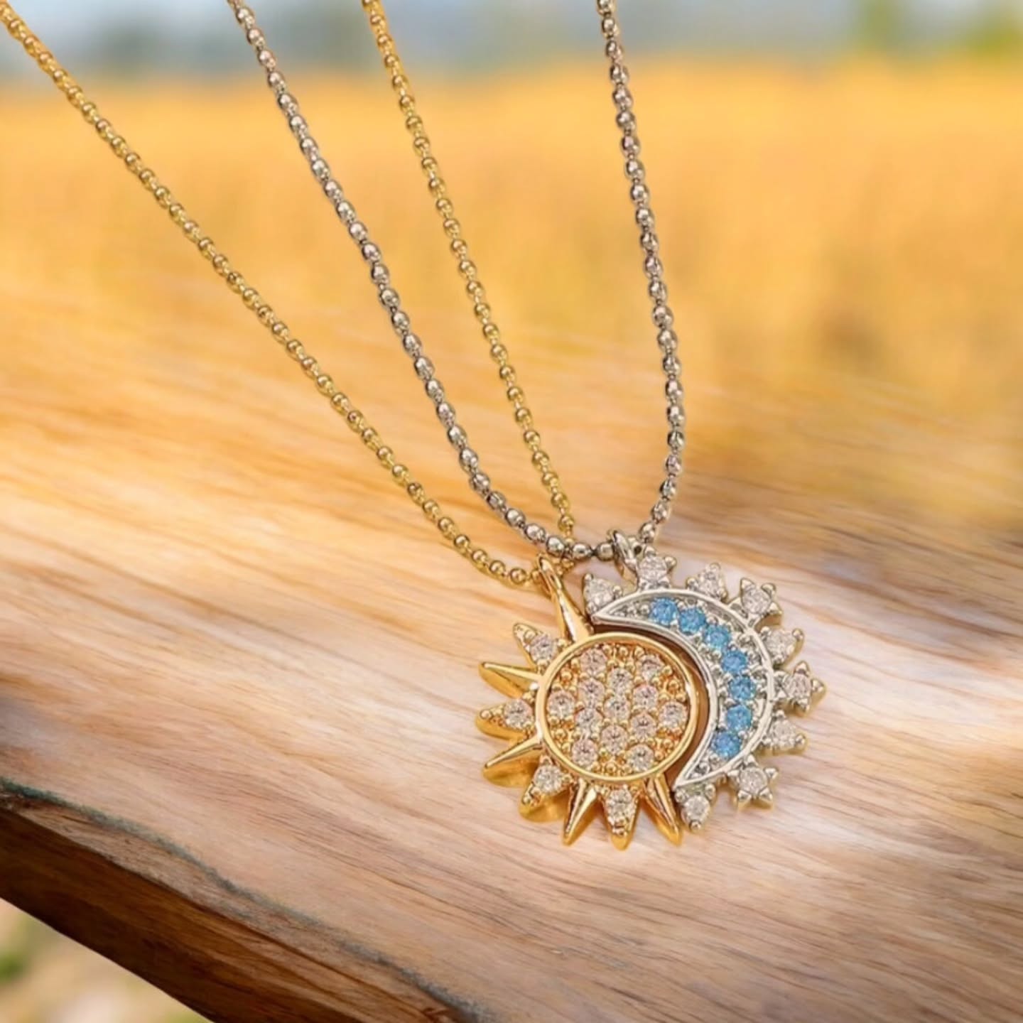 Collares Sol y Luna Eclipse Pareja