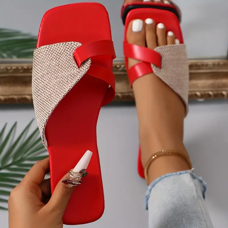 Sandalia Plana Retro Chic