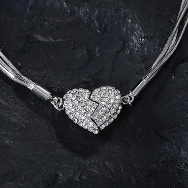 Collar Corazon Con Cristales