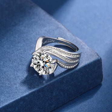 Anillo De Cristales Elegante Ajustable