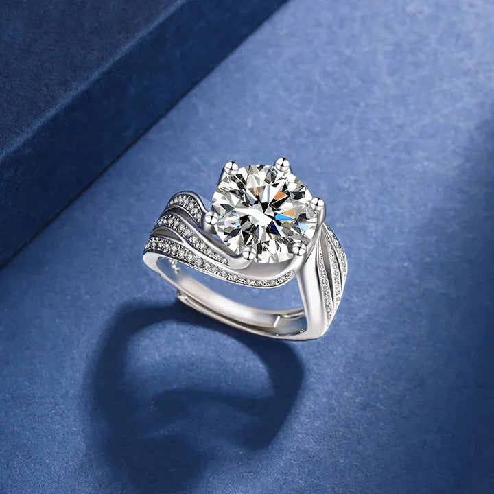 Anillo De Cristales Elegante Ajustable