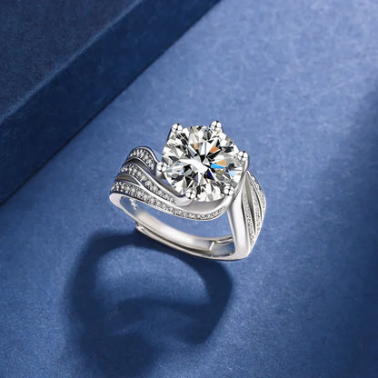 Anillo De Cristales Elegante Ajustable