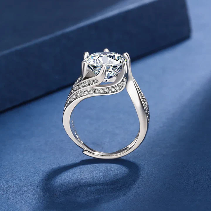 Anillo De Cristales Elegante Ajustable
