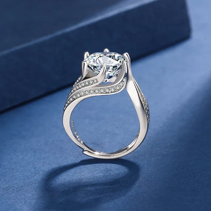 Anillo De Cristales Elegante Ajustable