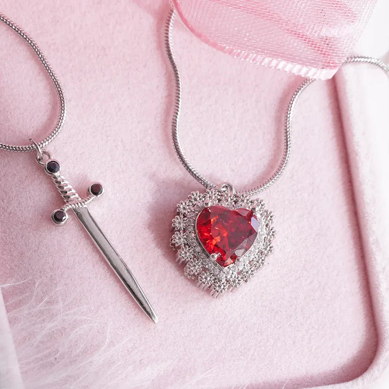 Cadenas Pareja Corazón con Espada / Daga