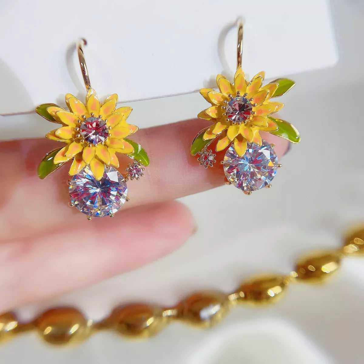 Pendientes Girasoles