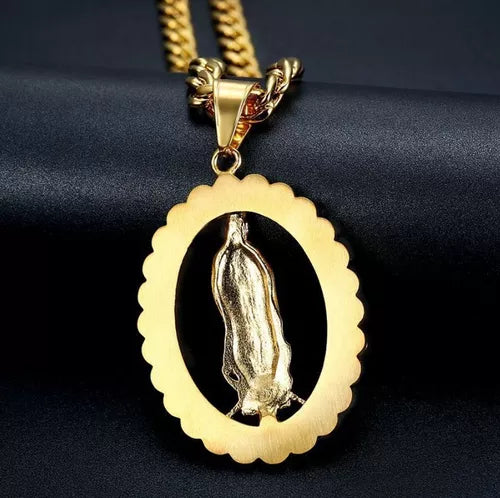 Collar Virgen Maria Con Cristales