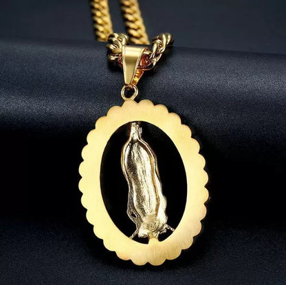 Collar Virgen Maria Con Cristales