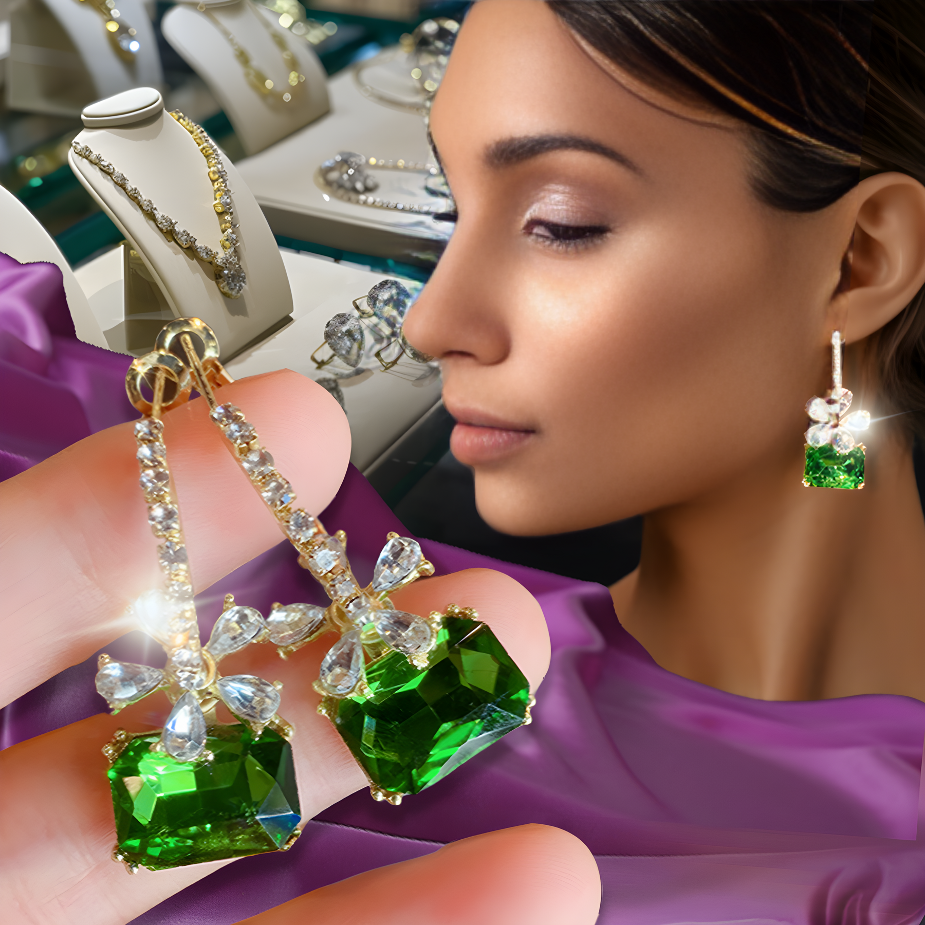 Aretes De Cristal Con Forma De Regalo