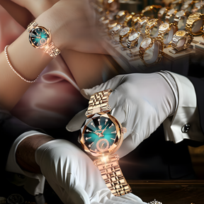 Reloj Elegante De Cristal Para Dama