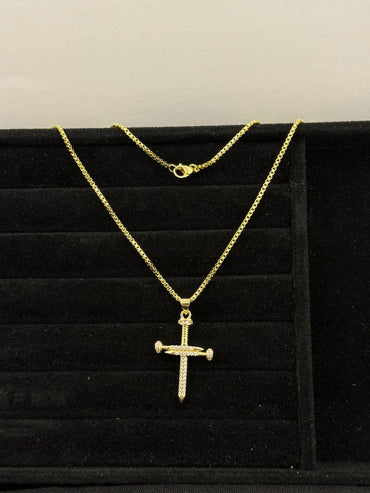 Cadena Veneciana con Dije Cruz Clavo