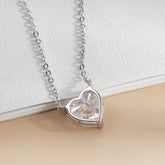 Collar Con Corazon De Cristal