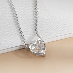 Collar Con Corazon De Cristal