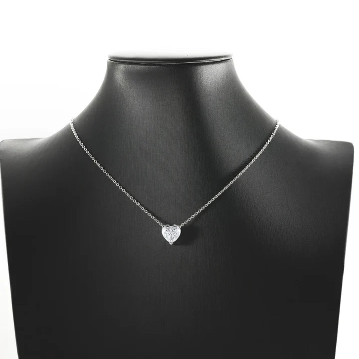 Collar Con Corazon De Cristal