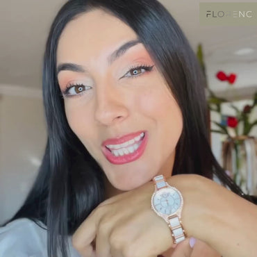 Reloj Elegante De Mármol Blanco