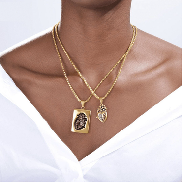 Collar Corazon De Oro 2 en 1