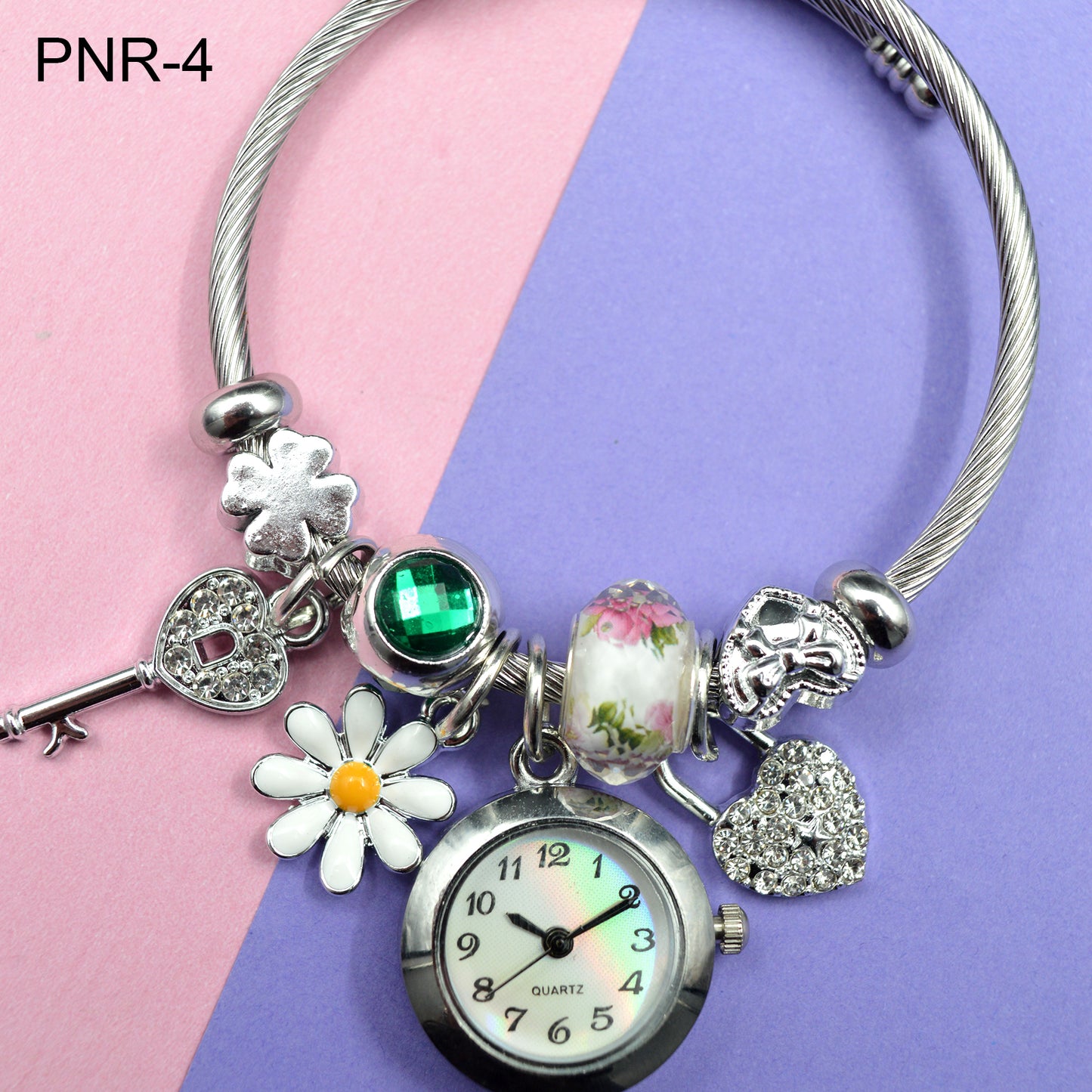 Reloj Pulsera Estilo Pandora Plata