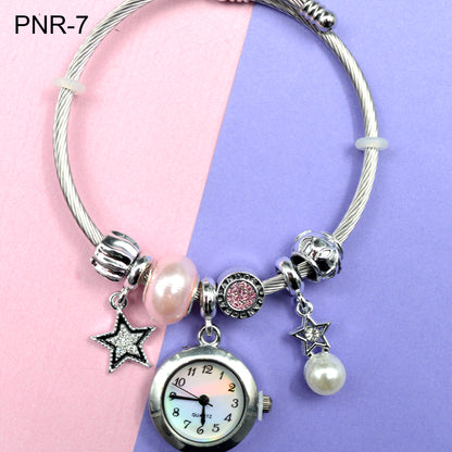 Reloj Pulsera Estilo Pandora Plata