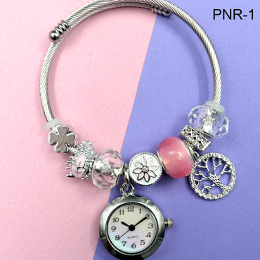 Reloj Pulsera Estilo Pandora Plata