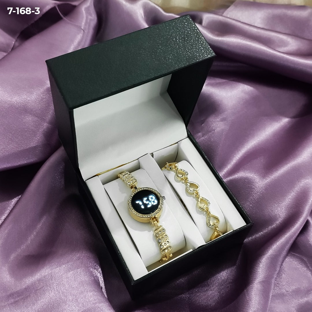 Reloj LUXUR Dorado + Pulsera