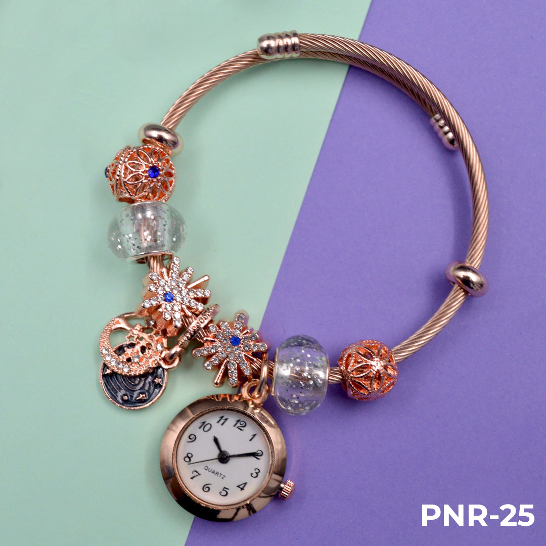 Reloj Pulsera Estilo Pandora Plata