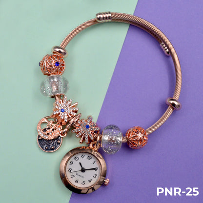 Reloj Pulsera Estilo Pandora Plata