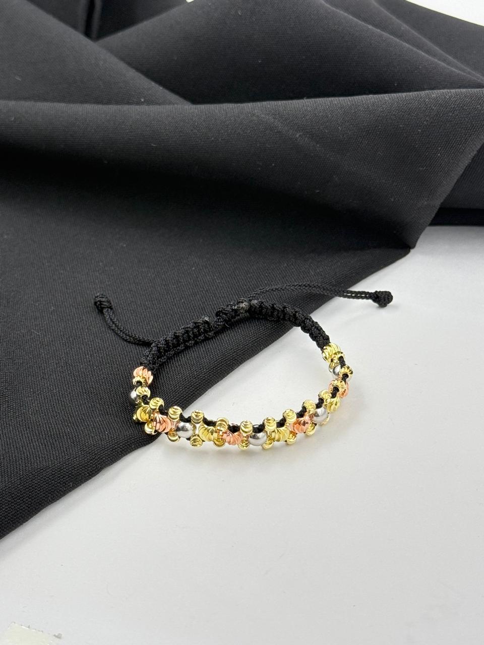 Pulsera 3 Carriles 3 Oros Diamantada
